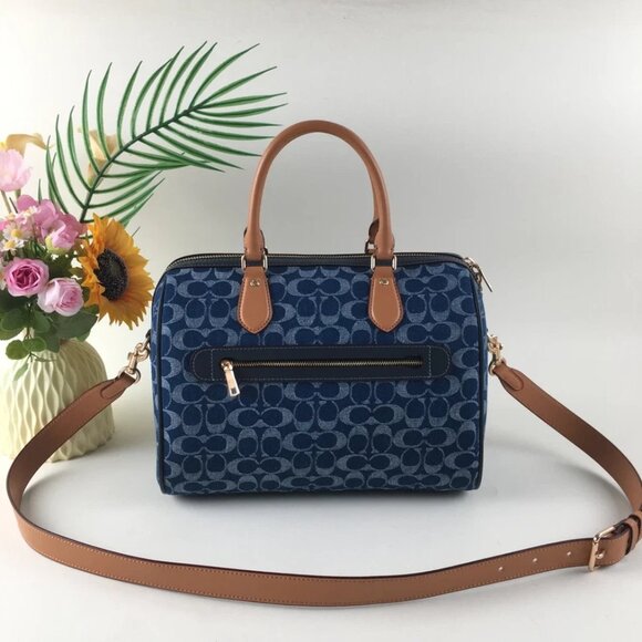 ❤️ COACH Rowan Large Satchel Bag Signature Canvas CY699 New - Picture 3 of 6